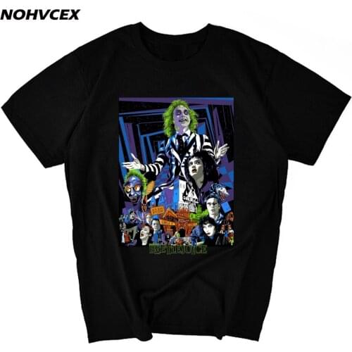 Beetlejuice Face Movie Poster Mens Black T-Shirt