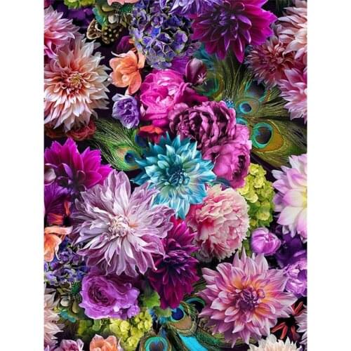 Flower Rose DIY Cross Stitch Embroidery 11CT Kits Needlework Craft Set Cotton Thread Printed Canvas Home Decoration New Design