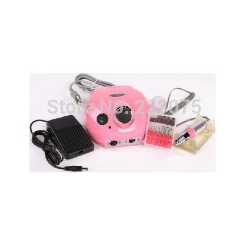New Special Offer Real Hot Pink Pro 25,000 Rpm Electric Manicure Pedicure Nail Art Drill File Tool Set Eu/usa Plug