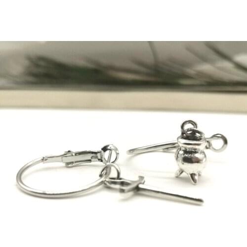 New Witchy Athame Dagger Earrings Gothic Drop Dangle Hook Earrings Pagan Witch Boho Asymmetrical Earrings