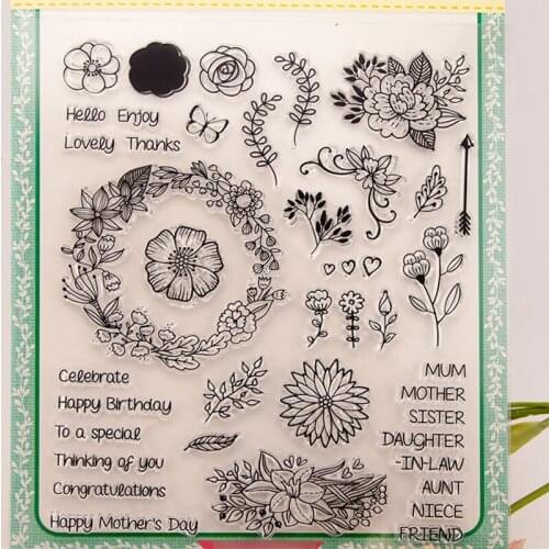 Flower leaves Transparent Stamps ForDIY Scrapbooking Decor Photo Album Card Making