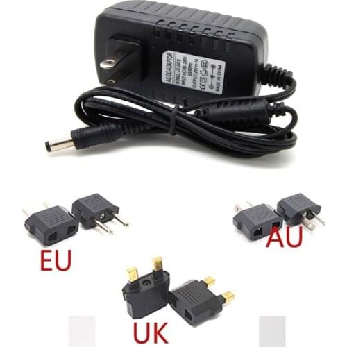 AU EU UK US Plug AC100-240V To DC 24V 1A Power Supply Charger Adapter 5.5mmx2.1mm-2.5mm