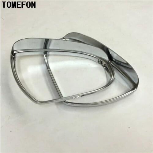 For Hyundai Tucson 2015 2016 2017 ABS Chrome Rearview Side glass Mirror trim frame Rain Shield Sun Visor Shade ABS chrome Round