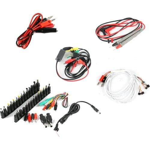 Universal Laptop Notebook AC DC Jack Repair Power Supply Adapter Connector Plug + Multimeter Probe +Phone Current Test Cable