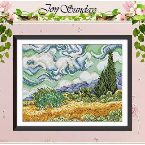 Under the sky patterns counted 11CT 14CT scenery Cross Stitch Sets DIY Chinese Cross-stitch Kit Embroidery Needlework Home Decor