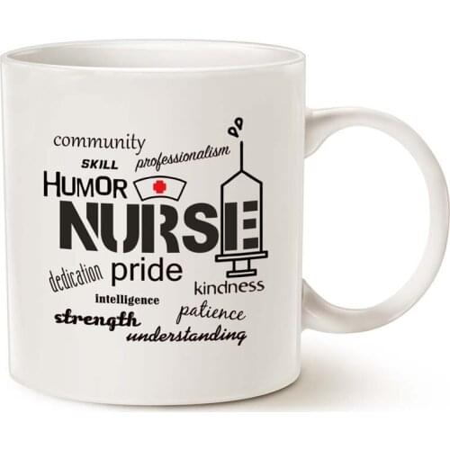Inspirational Nurse Pride-Attributes Coffee Mug, Best Christmas Gifts for Nurse Cup White, 11 Oz