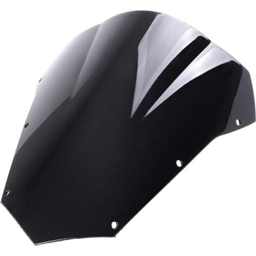 Black Motorcycle Windscreen Windshield Covers Screen Double Bubble Deflector For Yamaha FZ6 FAZER 2003 2004 2005 2006 2007 2008