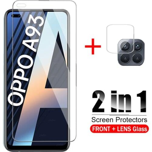 2 in 1 for oppo a93 screen protector a73 a53 a33 2020 tempered glass back camera lens film oppoa93 a 93 73 53 33 protective glas