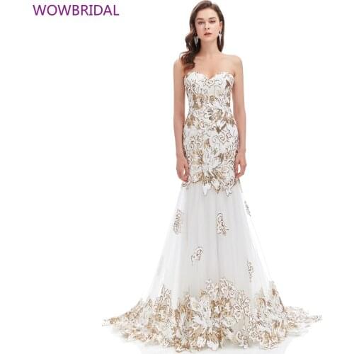 Womens Party Tube Top Dress Wedding Off Shoulder Sexy Patchwork Embroidery Costume Evening Dress Slim Tight Long Skirt