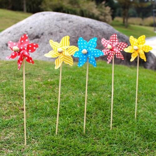 1pc Mini Windmill Wind Spinner Home Garden Yard Decoration Kids Children Toys Colorful Prop In Dance Decor Random Color