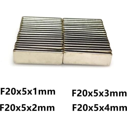 10 20 50PCS/LOT Magnet 20*5*1 20*5*2 20*5*3 20*5*4 N35 NdFeB MAGNET 20x5x1 20x5x2 20x5x3 20x5x4 Neodymium Magnets