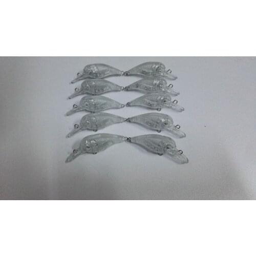 10pcs Unpainted Crankbait Fishing Lure Body 2 1/2 Inch 1/5 OZ Blank lures JS#S67
