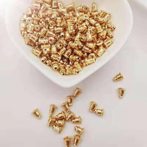 1000 PCS High Quality Bullet Earring Plugs Classic Color Metal Plating Earrings Insert Earrings Set Base Earplugs DIY
