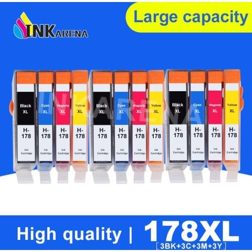INKARENA 12PCS Compatible Cartridge Replacement for HP 178 XL Ink Cartridges Photosmart B109a B109n B110a Plus B209a B210a 3070a