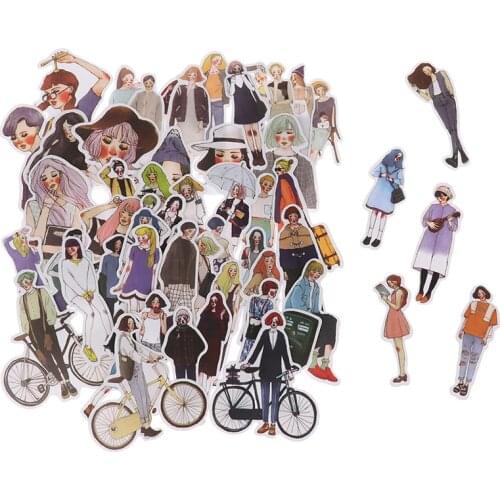 171pcs Self-made Cute Kawaii Pretty Girls Scrapbooking Stickers /Decorative Sticker /notebook Diary Welt DIY Craft Photo Albums