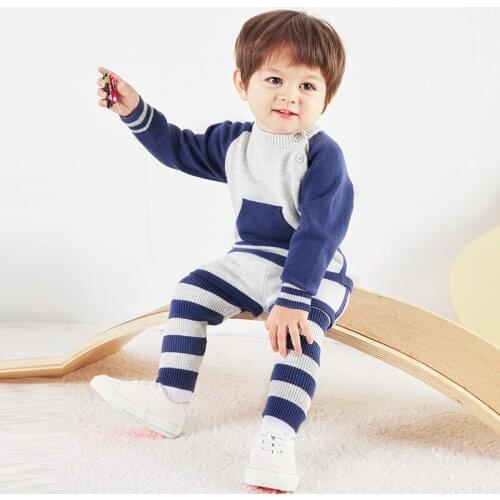 2021 Baby Girl Clothes Sets Kids 2Pcs Knitting Top+Pants Infant Boys Knit Tracksuits Toddler Outfits For Girls For 0-3 Years Old