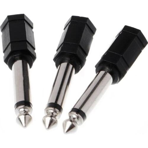 3 Pcs 6.35mm 1/4" Mono Plug to 1/8" 3.5mm Stereo Jack Female Audio Converter Adapter,Stereo Jack Female Audio Converter Adapter