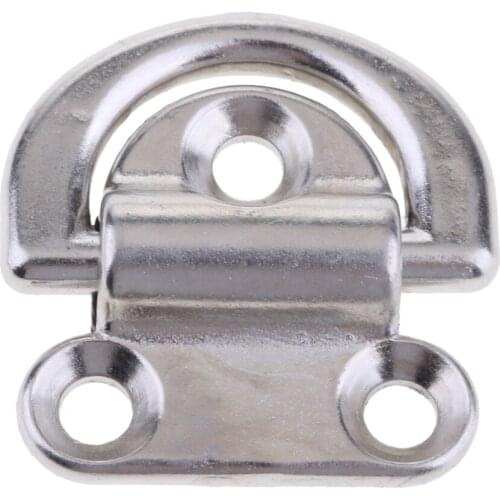 316 Stainless Steel Marine Boat Folding Pad Eye, 1.8' Wide 5/16' Ring