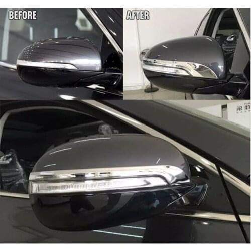 ACCESSORIES FIT HOT FOR KIA SORENTO 2016-2017 UM SIDE MIRROR CHROME COVER TRIM MOLDING OVERLAY PROTECTOR REAR VIEW STRIP GARNISH