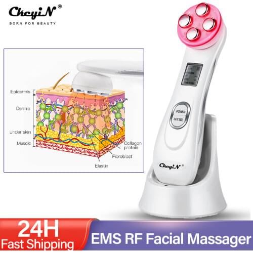 RF Radio Mesotherapy EMS Microcurrent Facial Massager Electroporation LED Photon Skin Rejuvenation Face Lift Tighten Whiten 53