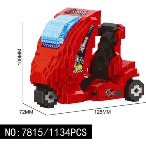 Disney world park micro diamond block Disneyland simulation racing game ride building brick assemble toy nanobrick for gifts
