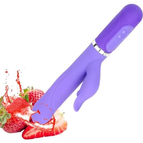 Dildo Vibrator G-spot Vaginal Massage Transfer Beads Wand Sex Toys for Woman Telescopic Rotation AV Stick Clitoris Stimulator