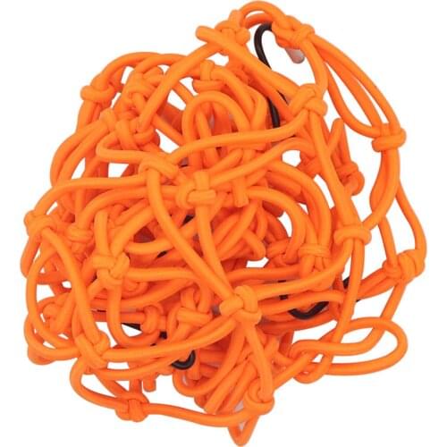 15.7''X 15.7''Motorcycle Cargo Net with 6 Hooks 49 Grids Large Capacity Motorcycle Cargo Net for Luggage Basket Helmet