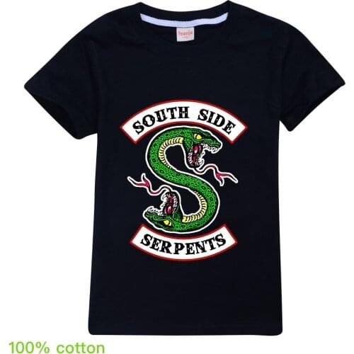 Boys girls Tops South Side Serpents Female T-shirt 3D Printed Riverdale Snake blouse Funny Vintage Tees Shirt free collocation