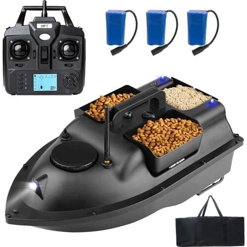 GPS RC Fishing Bait Boat with 3pcs 12000mah Batteries and Bag Auto Cruise 2KG Loading 500M Remote Control Fish Finder Ships
