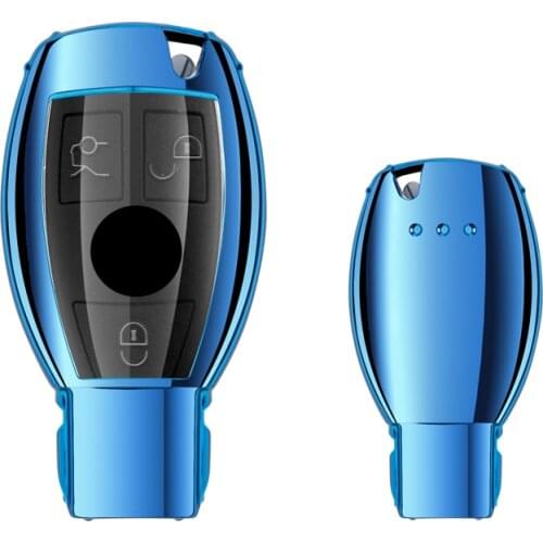 Soft TPU Car Key Cover Case For Mercedes Benz W203 W210 W211 W124 W202 W204 W212 AMG A B R G Class GLK GLA Accessories Keychain