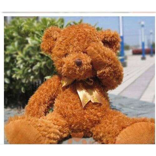 Stuffed animal lovely Shy bear plush toy 130 cm dark brown bear doll 51 inch toy s4659
