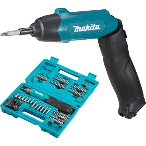 Japan Makita 6723DW Rechargeable Screwdriver And Drill Bits 80 PCS Set Home Foldable DF001D Cordless Electric Screw Driver