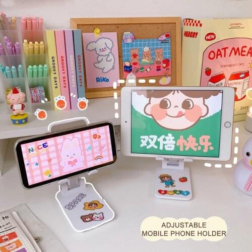 Desktop Lazy Bracket Adjustable Phone Stand Holder Ins Foldable Student Watching TV Tablet Shelf Phone Bracket Table Organizer