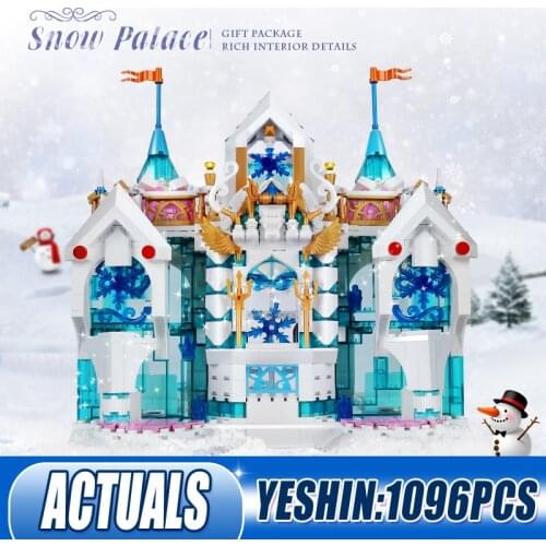 New MOULD KING 11008 Girls Creative Toys MOC Frozen Entrance Model Snow Palace Castle Set Building Blocks Kids Christmas Gifts