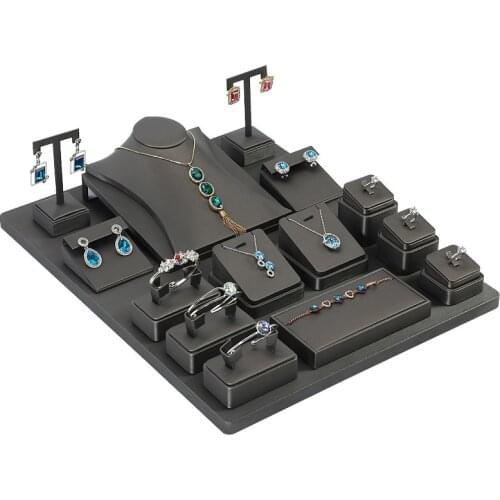 The new display of props silver jewelry rings necklaces earrings jewelry display stand La Sipi suit pu