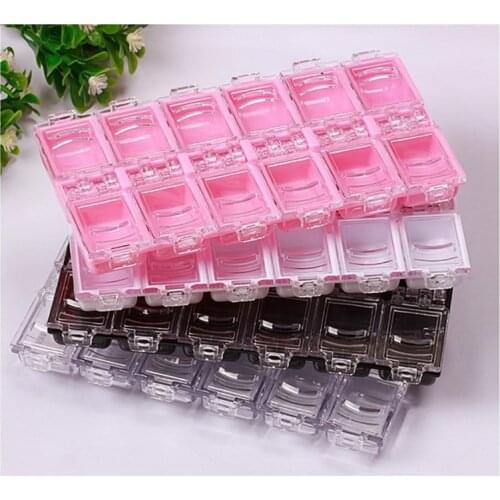 4 Colors 12 Grids Plastic Empty Storage Box Nail Art Rhinestone Tools Jewelry Beads Display Storage Box Refillable Bottles