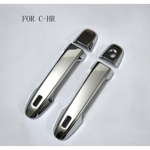 Fit For Toyota C-HR CHR 2017 2018 Door Handle bowl cover ABS CHROME outside handle cover for CHR Exterior CAR Styling