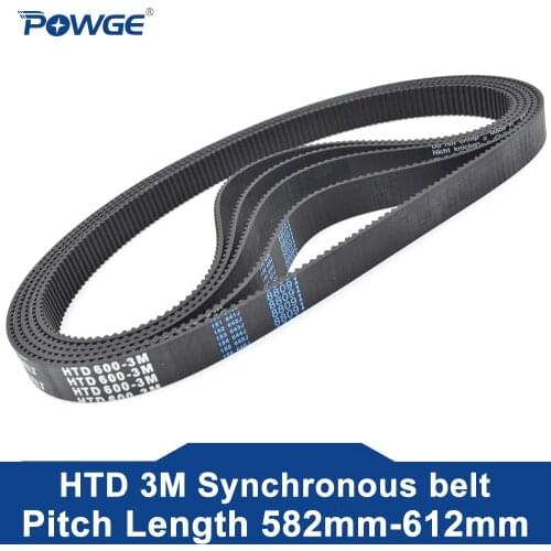 POWGE HTD 3M Timing belt C= 483 486 489 492 width 6/9/15mm Teeth 161 162 163 164 HTD3M synchronous 483-3M 486-3M 489-3M 492-3M