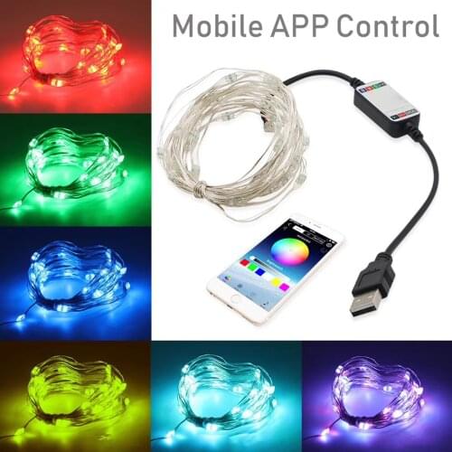 Christmas Tree Decoration Lights Custom LED String Lights App Remote Control Light STTA889