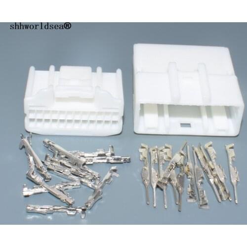 Shhworldsea male female Connector cable Terminal connector socket 24 pin Connector automotive plug seal 1473413-1 1318917-1