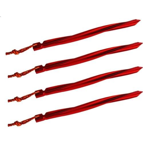 Spiral triangular nails rope 25cm tent beach Ding spiral aluminum hike pin bracket stakes screw pegs accessories rod building