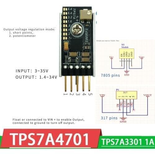 TPS7A4701 TPS7A3301 1A Low Noise Linear Voltage Regulator Power Module 3V 5V 12V 15V 24V RF Circuit DAC Audio decoder ADC AMP
