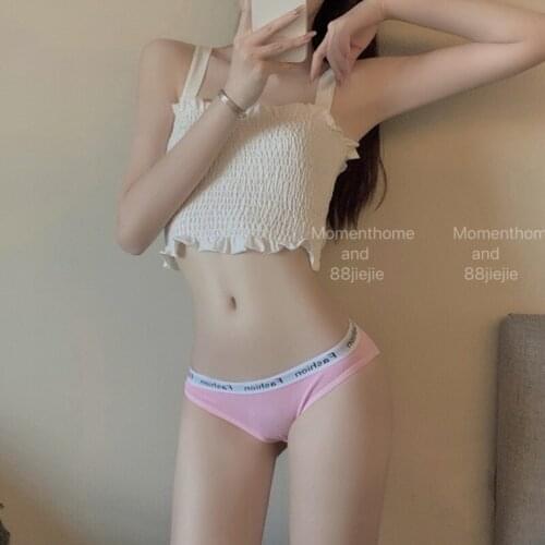 SP&CITY Sports Fitness Girl Letter Cotton Panties Low Waist Solid Breathable Seamless Underwear For Women Sexy Lingerie Briefs