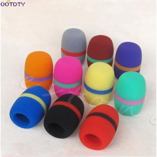 10 Pcs Colors Handheld Stage Microphone Windscreen Foam Mic Cover Karaoke