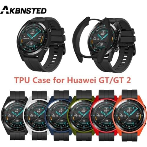 AKBNSTED For Huawei Watch GT 2 Smart Watch TPU Silicone Protective Case For Huawei Watch GT Replacement Watch Case Accessories