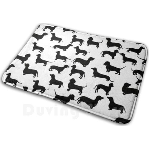 Dachsunds A Many! Soft Non-Slip Mat Rug Carpet Cushion Dachshund Dog Puppy Wiener Hot Pet Animal Hound Black