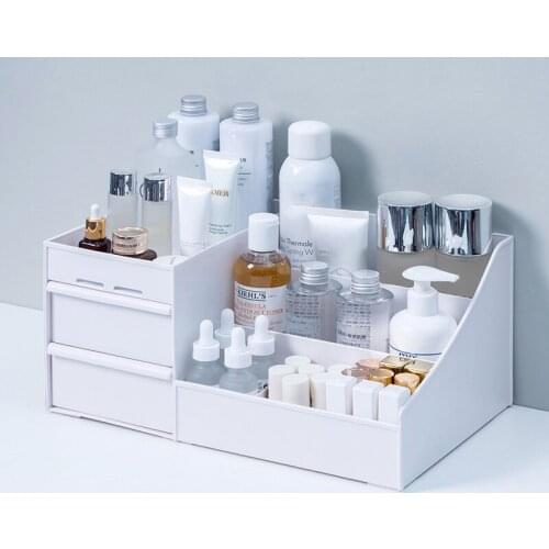 Large Capacity Cosmetic Storage Box Makeup Drawer Organizer Jewelry Nail Polish Makeup Container Desktop Sundries Storage Box