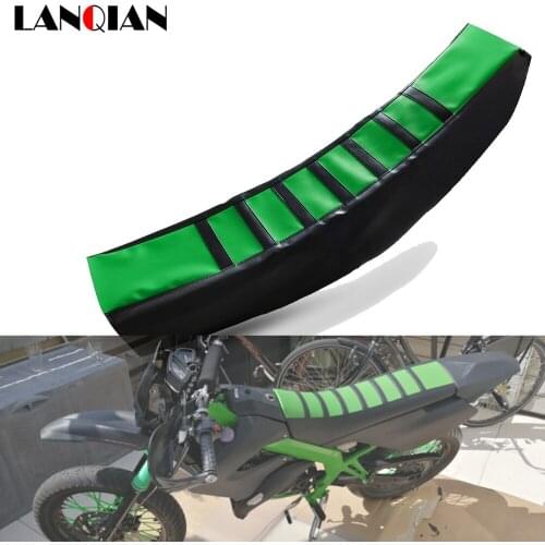 Motorcycle Seat Cover dirtbike Rubber Striped Soft seat cover For Kawasaki KX85 KX250F KX65 KX85 KX450F KLX125 KX250F Off-road