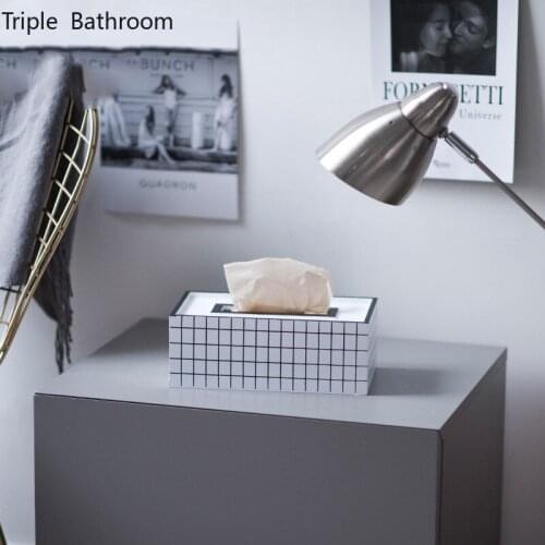 Nordic Wooden Tissue Box Home Car Restaurant Desktop Napkin Holder Ornaments Draw Paper Storage Box Bathroom Accessories