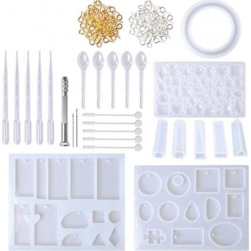 DIY Bracelet Pendant Jewelry Casting Molds, Silicone Resin Jewelry Molds Set DIY Making Tool Crafting Pendant Earrings New